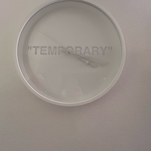 Off-White X IKEA Wall Clock MARKERAD “TEMPORARY” - Picture 2 of 3